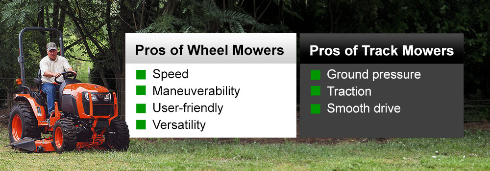 pros of wheel mower and track mowers